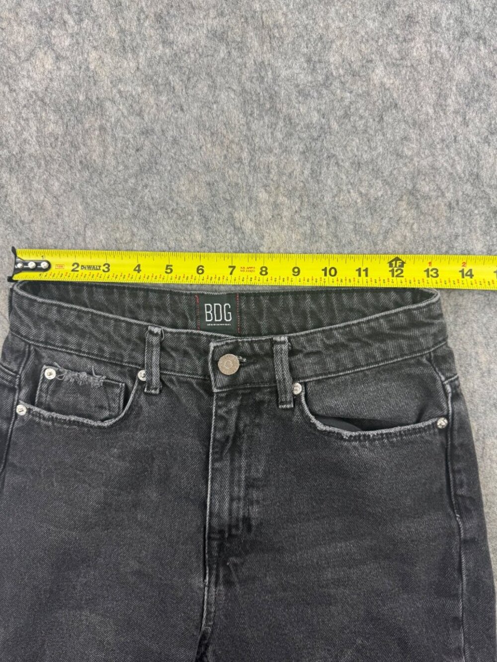 BDG Womens Black Jeans Crop Flare Sz 25 Wilco Distressed - Picture 5 of 13